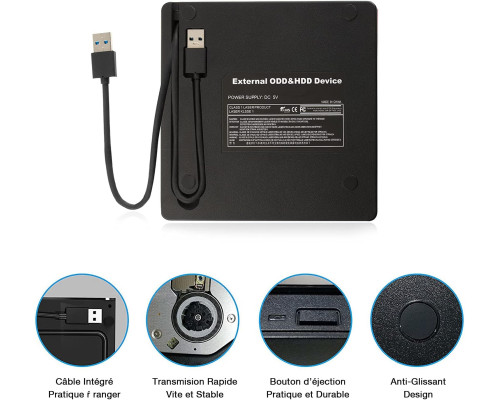 Зовнішній CD/DVD-привід Cocopa USB 3.0
