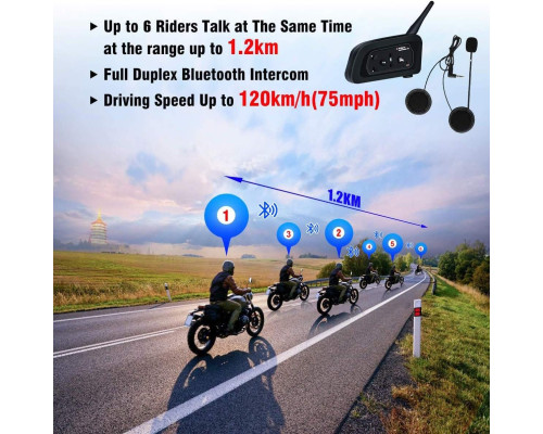 Гарнітура для мотоциклетного шолому VNETPHONE з Bluetooth 2шт.
