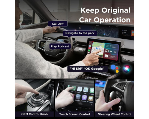 Міні-адаптер 2-в-1 для CarPlay та Android Auto