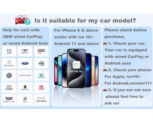Бездротовий адаптер 2 в 1 для CarPlay