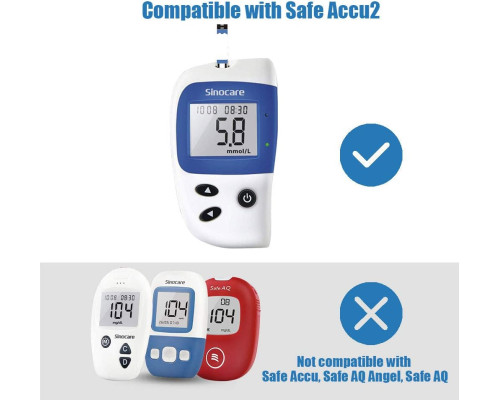 Тест-смужки для визначення рівня глюкози в крові sinocare Safe-Accu2 50шт.