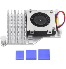 Активний кулер для Raspberry Pi 5 4 ГБ/8 ГБ з ШІМ-вентилятором та алюмінієвим радіатором