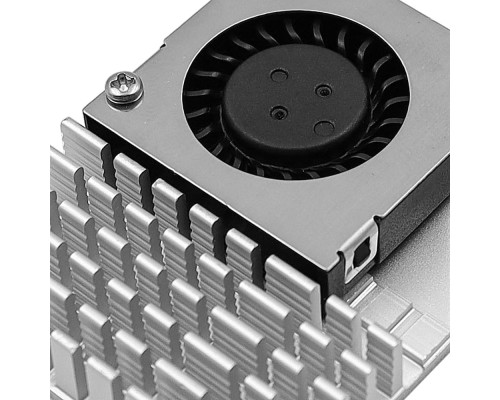 Активний кулер для Raspberry Pi 5 4 ГБ/8 ГБ з ШІМ-вентилятором та алюмінієвим радіатором
