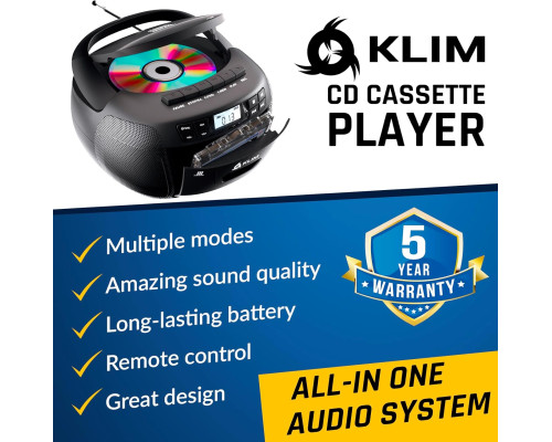 Бумбокс з касетним магнітофоном KLIM CD Bluetooth