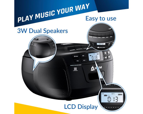 Бумбокс з касетним магнітофоном KLIM CD Bluetooth
