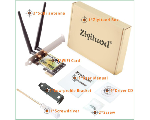 Бездротова мережева карта PCIe AC 1200 Мбіт/с
