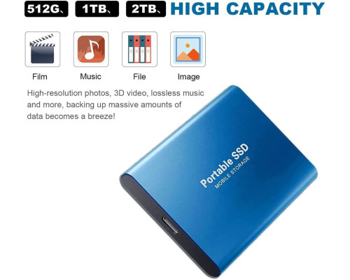 Зовнішній SSD накопичувач 8 ТБ USB 3.1 Type-C для ноутбука