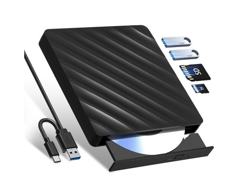 Зовнішній Bluray оптичний привід 5 в 1 USB 3.0 Wbacon