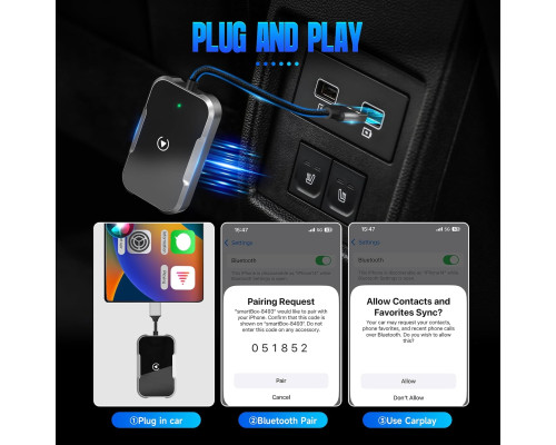 Бездротовий адаптер Carplay USB JBonest