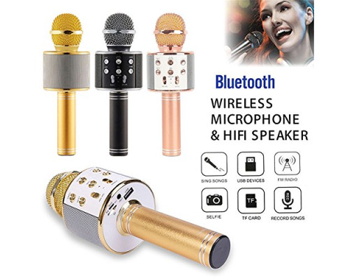 Бездротовий ручний караоке-мікрофон Karaoke WS-858 BRAND YUVA