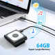 Портативний MP3-плеєр AGPTEK 64 ГБ Clip із Bluetooth