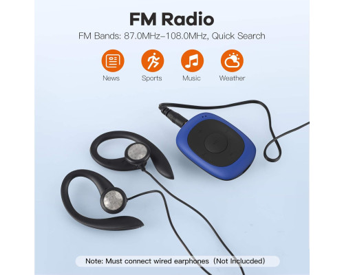 Портативний музичний плеєр AGPTEK G02 8GB Clip