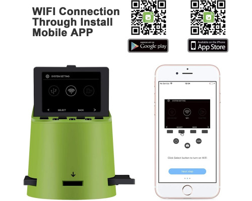 Бездротовий сканер слайдів для плівки USB 22MP DIGITNOW