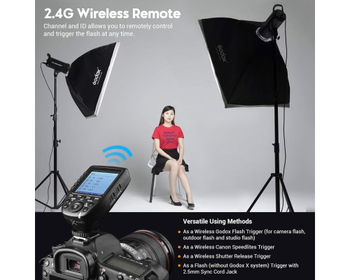 Бездротовий швидкісний синхронізатор спалаху Godox XPro-C TTL 2.4G
