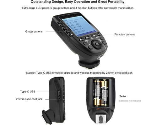 Бездротовий швидкісний синхронізатор спалаху Godox XPro-C TTL 2.4G