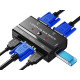 KVM-Перемикач VGA USB для 2 комп'ютерів Rybozen