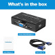 KVM-Перемикач VGA USB для 2 комп'ютерів Rybozen