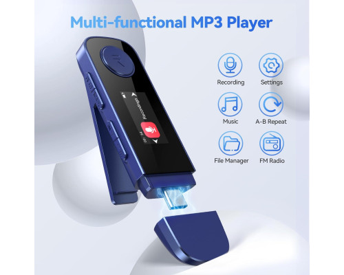 MP3-Плеєр AGPTEK 64 ГБ з Bluetooth та FM-радіо