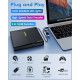 Зовнішній CD/DVD-привід з 4 портами USB та 2 слотами для карт TF/SD ORIGBELIE