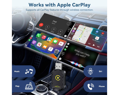 Бездротовий адаптер CarPlay з функцією Plug and Play