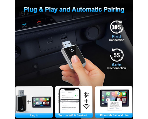 Бездротовий адаптер CarPlay для iPhone 2 в 1
