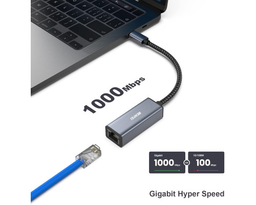 Мережевий адаптер BENFEI USB-C-Ethernet