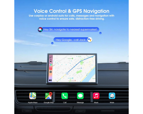 Бездротовий 7-дюймовий екран Avylet для Apple CarPlay та Android Auto