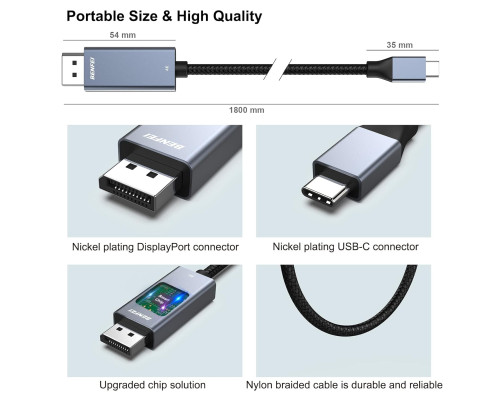 Кабель BENFEI USB-C 1,8 метра