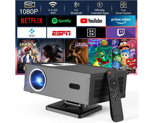Проектор Full HD 1080p з підтримкою 4K та Bluetooth 5.0 Teuyau
