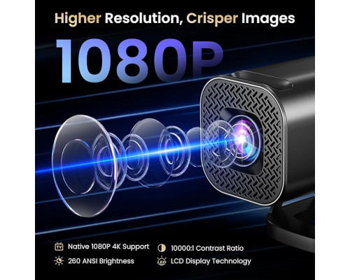 Проектор HD 1080p 4K для домашнього кінотеатру Finade