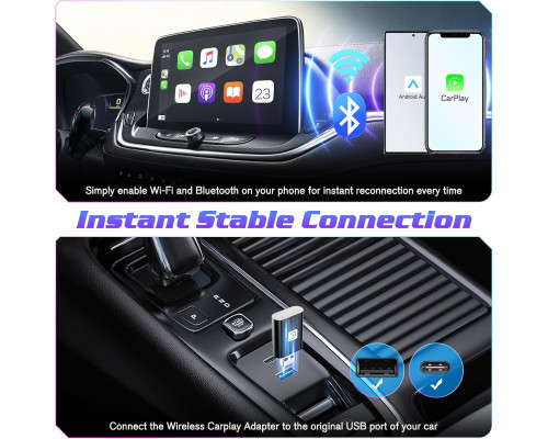 Бездротовий адаптер CarPlay для iPhone JUSTSTONE