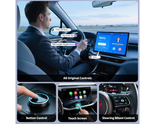 Бездротовий адаптер CarPlay для Apple CarPlay та Android Auto KOSSFEI