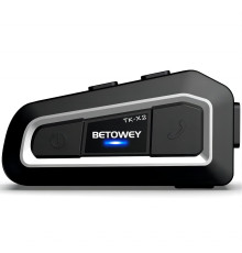 Мотоциклетна Bluetooth-гарнітура BETOWEY TK-X2 для шолома з FM-радіо