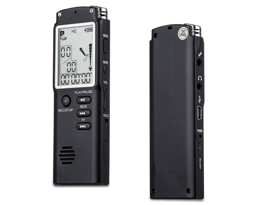 Багатофункціональний диктофон 64GB з РК-дисплеєм та MP3-плеєром