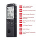Багатофункціональний диктофон 64GB з РК-дисплеєм та MP3-плеєром