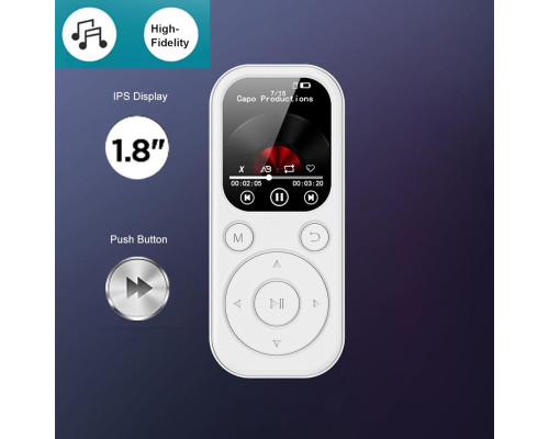 Цифровий портативний MP3-плеєр з IPS-екраном Bluetooth 5.4