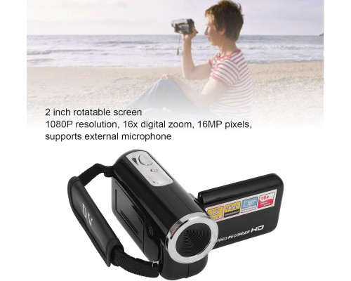 Відеокамера EBTOOLS 1080P 16MP HD з 16-кратним цифровим зумом