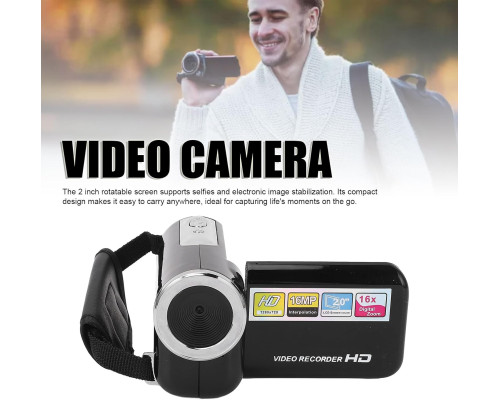 Відеокамера EBTOOLS 1080P 16MP HD з 16-кратним цифровим зумом