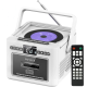 Касетний CD-програвач / бумбокс  з Bluetooth та акумулятором FM/AUX/Micro SD/USB