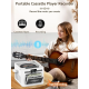 Касетний CD-програвач / бумбокс  з Bluetooth та акумулятором FM/AUX/Micro SD/USB