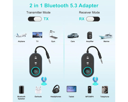 Бездротовий Bluetooth-адаптер 2 в 1, передавач і приймач