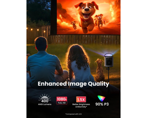 Міні-проектор Mars 3 Air  – 1080p з Google TV та екраном до 150