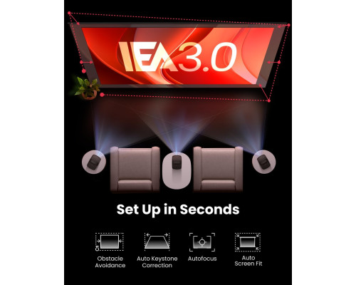 Міні-проектор Mars 3 Air  – 1080p з Google TV та екраном до 150