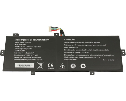Акумулятор MEDION 5400 mAh 7.6V – літій-полімерна батарея 41.04Wh