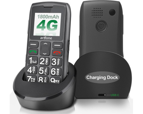 Мобільний телефон Artfone C1+4G з великими кнопками