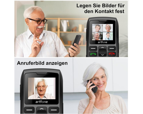 Мобільний телефон Artfone C1+4G з великими кнопками
