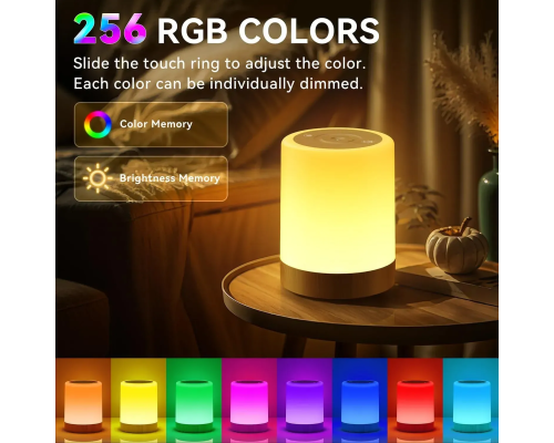 Світлодіодна нічна лампа Auxmir – RGB, 5 режимів, 3000 мАг