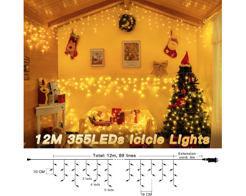 Вулична гірлянда 12 м, 355 LED