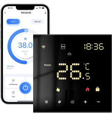 Розумний термостат Tuya Wi-Fi – для теплої підлоги та котла, сумісний з Alexa і Google Home