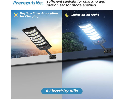 Сонячні вуличні ліхтарі з датчиком руху – LED, IP67( 2 шт)